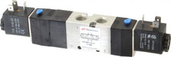 ARO/Ingersoll-Rand - 1/4", 4-Way 3-Position Maxair Stacking Solenoid Valve - 120 VAC, 0.7 CV Rate, 1.81" High - Exact Tooling