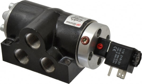 ARO/Ingersoll-Rand - 1/2", K Series 4-Way High Flow Stacking Solenoid Valve - 120 VAC, 2.57 CV Rate, 2.56" High - Exact Tooling