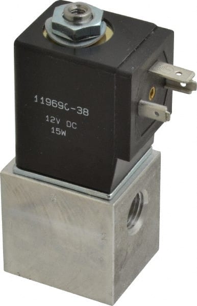 ARO/Ingersoll-Rand - 1/4", CAT Series 3-Way 2-Position Body Ported Stacking Solenoid Valve - 12 VDC, 0.2 CV Rate, 3-1/2" High - Exact Tooling