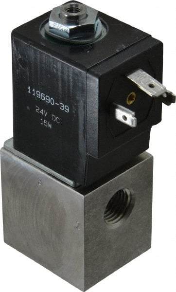 ARO/Ingersoll-Rand - 1/4", CAT Series 3-Way 2-Position Body Ported Stacking Solenoid Valve - 24 VDC, 0.2 CV Rate, 3-1/2" High - Exact Tooling