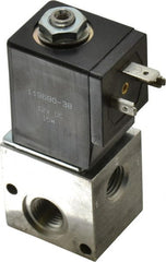 ARO/Ingersoll-Rand - 1/4", CAT Series 3-Way 2-Position Stacking Solenoid Valve - 12 VDC, 0.2 CV Rate, 3-1/2" High - Exact Tooling