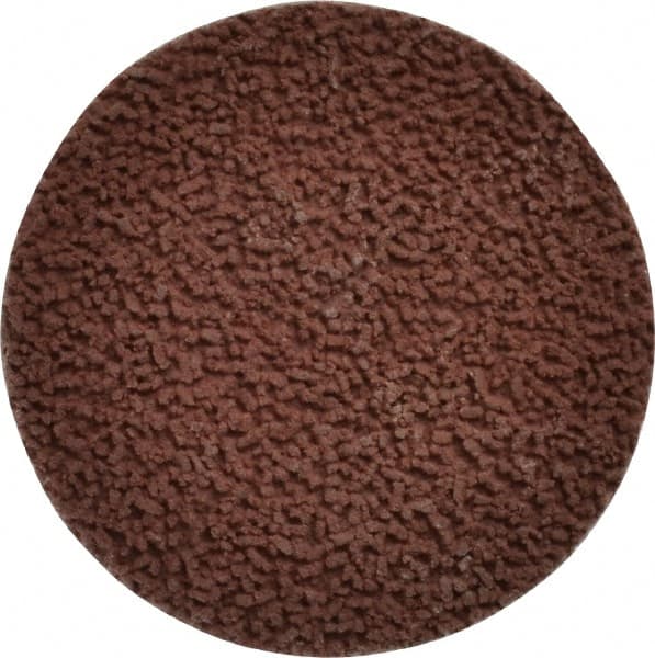 Made in USA - 2" Disc Diam, 320 Grit, Aluminum Oxide Quick Change Disc - Type S Attaching System, Coated, Brown, Extra Fine Grade - Exact Tooling