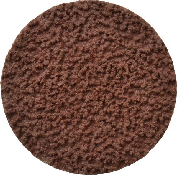 Made in USA - 1-1/2" Disc Diam, 120 Grit, Aluminum Oxide Quick Change Disc - Type R Attaching System, Coated, Brown, Fine Grade - Exact Tooling