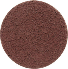 Made in USA - 1-1/2" Disc Diam, 400 Grit, Aluminum Oxide Quick Change Disc - Type R Attaching System, Coated, Brown, Super Fine Grade - Exact Tooling