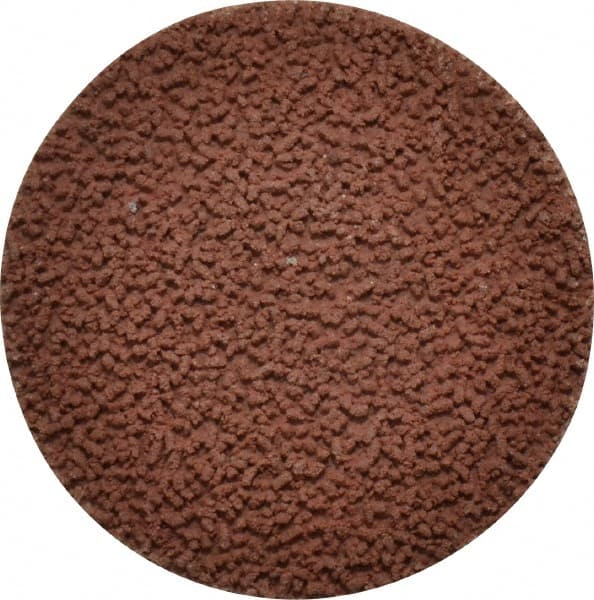 Made in USA - 2" Disc Diam, 240 Grit, Aluminum Oxide Quick Change Disc - Type R Attaching System, Coated, Brown, Very Fine Grade - Exact Tooling