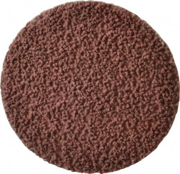 Made in USA - 3" Disc Diam, 80 Grit, Aluminum Oxide Quick Change Disc - Type R Attaching System, Coated, Brown, Medium Grade - Exact Tooling