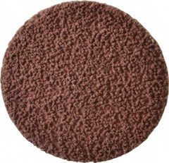 Made in USA - 3" Disc Diam, 80 Grit, Aluminum Oxide Quick Change Disc - Type R Attaching System, Coated, Brown, Medium Grade - Exact Tooling