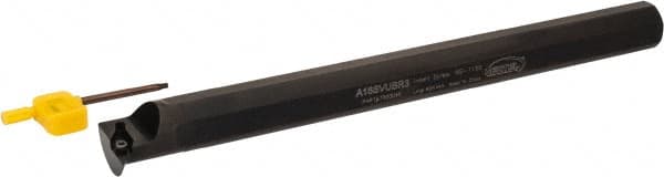 Hertel - 1.3" Min Bore Diam, 12" OAL, 1" Shank Diam, A-SVUB Indexable Boring Bar - WC..21.51 Insert, Screw Holding Method - Exact Tooling