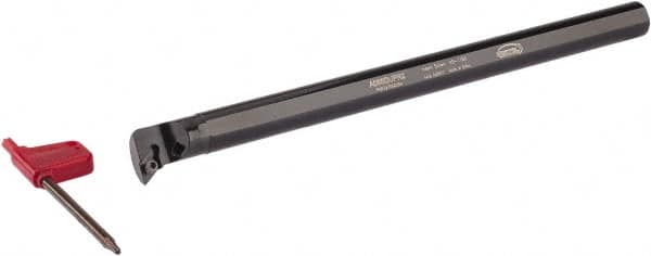 Hertel - 0.73" Min Bore Diam, 8" OAL, 1/2" Shank Diam, A-SDUP Indexable Boring Bar - DP.. 21.51 Insert, Screw Holding Method - Exact Tooling