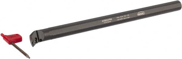 Hertel - 0.85" Min Bore Diam, 10" OAL, 5/8" Shank Diam, A-SDUP Indexable Boring Bar - DP.. 32.52 Insert, Screw Holding Method - Exact Tooling