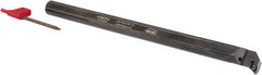 Hertel - 0.85" Min Bore Diam, 10" OAL, 5/8" Shank Diam, A-SDUP Indexable Boring Bar - DP.. Insert, Screw Holding Method - Exact Tooling