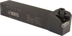 Hertel - MTFN, Left Hand Cut, 0° Lead Angle, 3/4" Shank Height x 3/4" Shank Width, Negative Rake Indexable Turning Toolholder - 4-1/2" OAL, TN..33. Insert Compatibility, Series Multi-Option - Exact Tooling