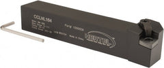 Hertel - CCLN, Left Hand Cut, 5° Lead Angle, 1" Shank Height x 1" Shank Width, Negative Rake Indexable Turning Toolholder - 6" OAL, CN..42. Insert Compatibility, Clamp Holding Method - Exact Tooling