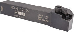 Hertel - MCLN, Left Hand Cut, 5° Lead Angle, 5/8" Shank Height x 5/8" Shank Width, Negative Rake Indexable Turning Toolholder - 4" OAL, CN..32. Insert Compatibility, Series Multi-Option - Exact Tooling