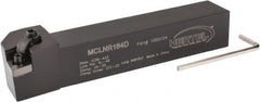 Hertel - MCLN, Right Hand Cut, 5° Lead Angle, 1" Shank Height x 1" Shank Width, Negative Rake Indexable Turning Toolholder - 6" OAL, CN..43. Insert Compatibility, Series Multi-Option - Exact Tooling