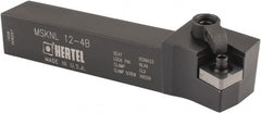 Hertel - MSKN, Left Hand Cut, 15° Lead Angle, 3/4" Shank Height x 3/4" Shank Width, Negative Rake Indexable Turning Toolholder - 4-1/2" OAL, SN..43. Insert Compatibility, Series Multi-Option - Exact Tooling