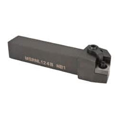 Hertel - MSRN, Left Hand Cut, 15° Lead Angle, 3/4" Shank Height x 3/4" Shank Width, Negative Rake Indexable Turning Toolholder - 4-1/2" OAL, SN..43. Insert Compatibility, Screw or Clamp Holding Method - Exact Tooling