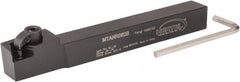Hertel - MTAN, Right Hand Cut, 3° Lead Angle, 1/2" Shank Height x 1/2" Shank Width, Negative Rake Indexable Turning Toolholder - 4-1/2" OAL, TN..22. Insert Compatibility, Series Multi-Option - Exact Tooling