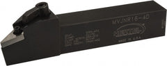 Hertel - MVJN, Right Hand Cut, 3° Lead Angle, 1" Shank Height x 1" Shank Width, Negative Rake Indexable Turning Toolholder - 6" OAL, VN..43. Insert Compatibility, Series Multi-Option - Exact Tooling