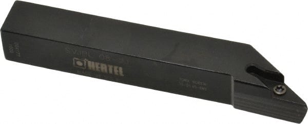 Hertel - SVJB, Left Hand Cut, 3° Lead Angle, 1/2" Shank Height x 1/2" Shank Width, Neutral Rake Indexable Turning Toolholder - 3-1/2" OAL, VB..22. Insert Compatibility, Series Screw-Type - Exact Tooling