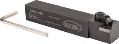 Hertel - CTAP, Left Hand Cut, 3° Lead Angle, 3/4" Shank Height x 3/4" Shank Width, Neutral Rake Indexable Turning Toolholder - 4-1/2" OAL, TP..32. Insert Compatibility, Series Clamp Type - Exact Tooling