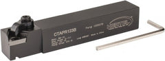 Hertel - CTAP, Right Hand Cut, 3° Lead Angle, 3/4" Shank Height x 3/4" Shank Width, Neutral Rake Indexable Turning Toolholder - 4-1/2" OAL, TP..32. Insert Compatibility, Series Clamp Type - Exact Tooling
