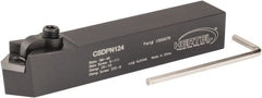 Hertel - CSDP, Neutral Cut, 3/4" Shank Height x 3/4" Shank Width, Positive Rake Indexable Turning Toolholder - 4-1/2" OAL, SP.. 422 Insert Compatibility, Series Clamp Type - Exact Tooling