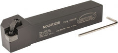 Hertel - MCLN, Right Hand Cut, 5° Lead Angle, 3/4" Shank Height x 3/4" Shank Width, Negative Rake Indexable Turning Toolholder - 4-1/2" OAL, CN..32. Insert Compatibility, Series Multi-Option - Exact Tooling
