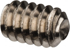 Value Collection - #2-56 UNC, 1/8" OAL, Cup Point Set Screw - Grade 18-8 Stainless Steel, 0.035" Key - Exact Tooling