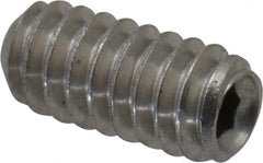 Value Collection - #2-56 UNC, 3/16" OAL, Cup Point Set Screw - Grade 18-8 Stainless Steel, 0.035" Key - Exact Tooling