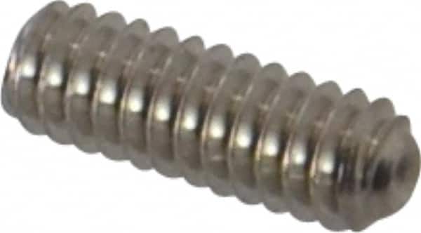 Value Collection - #2-56 UNC, 1/4" OAL, Cup Point Set Screw - Grade 18-8 Stainless Steel, 0.035" Key - Exact Tooling