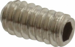 Value Collection - #3-48 UNC, 3/16" OAL, Cup Point Set Screw - Grade 18-8 Stainless Steel, 0.05" Key - Exact Tooling