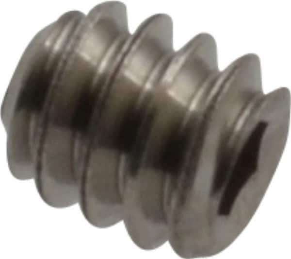 Value Collection - #4-40 UNC, 1/8" OAL, Cup Point Set Screw - Grade 18-8 Stainless Steel, 0.05" Key - Exact Tooling