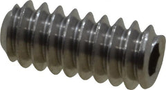 Value Collection - #4-40 UNC, 1/4" OAL, Cup Point Set Screw - Grade 18-8 Stainless Steel, 0.05" Key - Exact Tooling