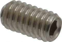 Value Collection - #8-32 UNC, 5/16" OAL, Cup Point Set Screw - Grade 18-8 Stainless Steel, 5/64" Key - Exact Tooling