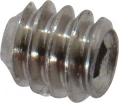 Value Collection - #0-80 UNF, 1/16" OAL, Cup Point Set Screw - Grade 18-8 Stainless Steel, 0.028" Key - Exact Tooling