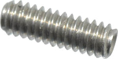 Value Collection - #0-80 UNF, 3/16" OAL, Cup Point Set Screw - Grade 18-8 Stainless Steel, 0.028" Key - Exact Tooling