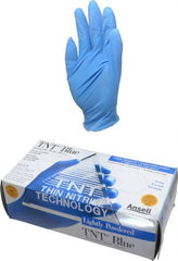 Ansell - Size L, 5 mil, Industrial Grade, Powdered Nitrile Disposable Gloves - Exact Tooling