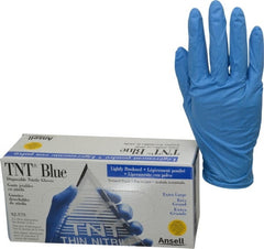 Ansell - Size XL, 5 mil, Industrial Grade, Powdered Nitrile Disposable Gloves - Exact Tooling