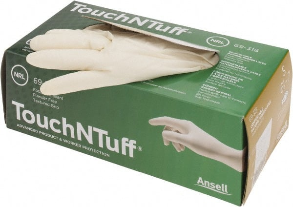 Ansell - Size S, 5 mil, Industrial Grade, Powder Free Latex Disposable Gloves - Exact Tooling