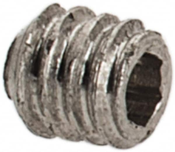 Value Collection - #1-72 UNF, 1/16" OAL, Cup Point Set Screw - Grade 18-8 Stainless Steel, 0.035" Key - Exact Tooling