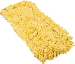 Rubbermaid - 24" Long x 5" Wide Yarn Blend Dust Mop Head - Envelope Connection, Yellow, Looped Head - Exact Tooling