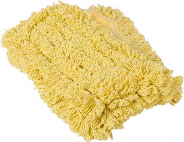 Rubbermaid - 36" Long x 5" Wide Yarn Blend Dust Mop Head - Envelope Connection, Yellow, Looped Head - Exact Tooling