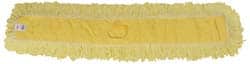 Rubbermaid - 48" Long x 5" Wide Yarn Blend Dust Mop Head - Envelope Connection, Yellow, Looped Head - Exact Tooling