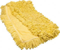 Rubbermaid - 60" Long x 5" Wide Yarn Blend Dust Mop Head - Envelope Connection, Yellow, Looped Head - Exact Tooling