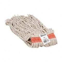 Rubbermaid - 1" Orange Head Band, Medium Cotton Cut End Mop Head - 8 Ply, Side Loading Connection, Use for General Purpose - Exact Tooling