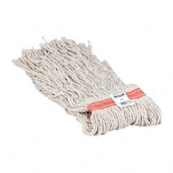 Rubbermaid - 1" Orange Head Band, X-Large Cotton Cut End Mop Head - 8 Ply, Side Loading Connection, Use for General Purpose - Exact Tooling