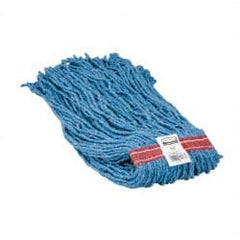 Rubbermaid - 1" Orange Head Band, Large Blended Fiber Cut End Mop Head - 4 Ply, Side Loading Connection, Use for General Purpose - Exact Tooling