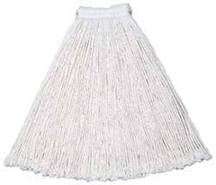 Rubbermaid - 1" White Head Band, Small Cotton Cut End Mop Head - 4 Ply, Side Loading Connection, Use for All Purpose - Exact Tooling