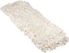 Rubbermaid - 24" Long x 5" Wide Cotton Yarn Dust Mop Head - Slip-On/Slip-Through Backing, White, Twisted Loop Head - Exact Tooling